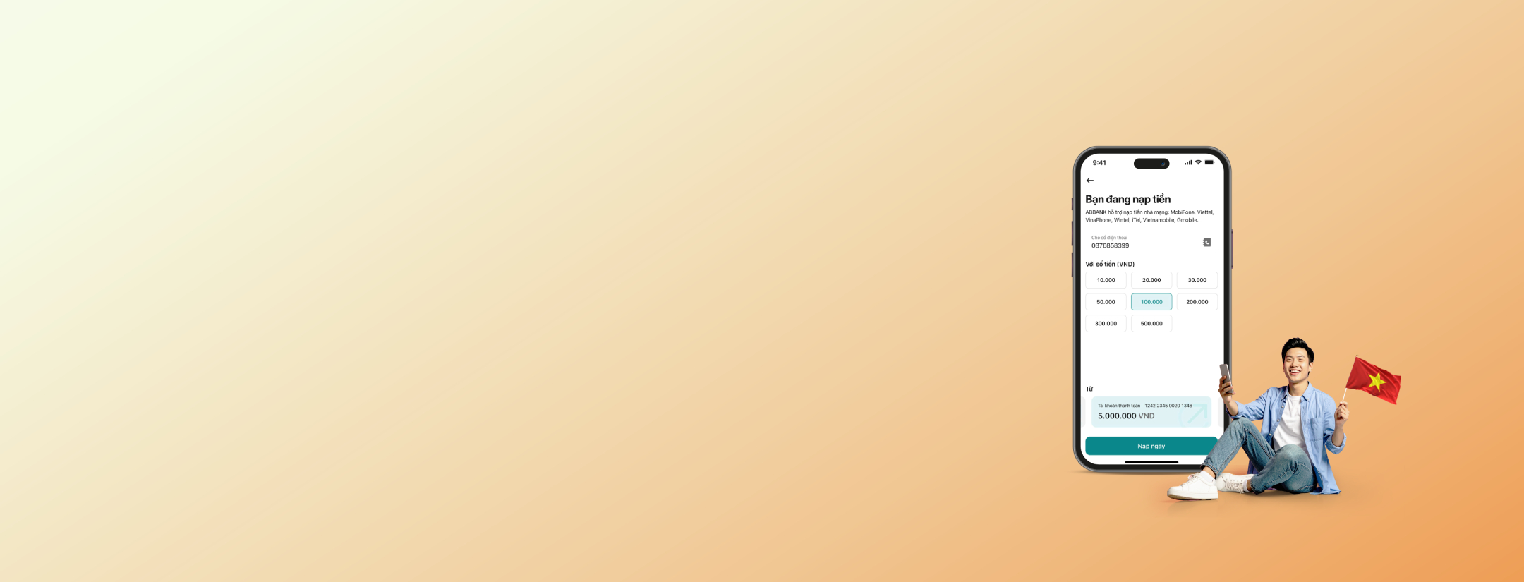 Nạp tiền liền tay - Hoàn tiền đầy ví